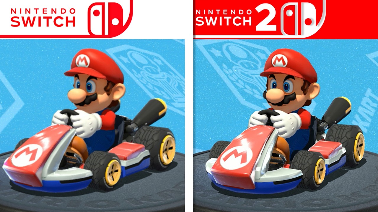 Mario kart 8 Deluxe | Switch vs Switch 2 | Switch 2 Update Graphics Comparison