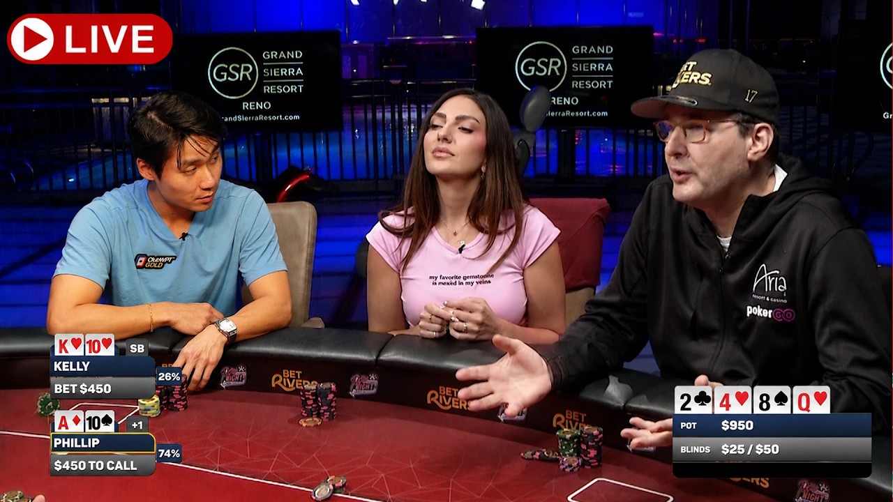 Hellmuth, Rampage,Tilly, Xuan Liu, Kelly Minkin, Stanley Tang & more ♦️ $25/$50/$100 Livestream Cash