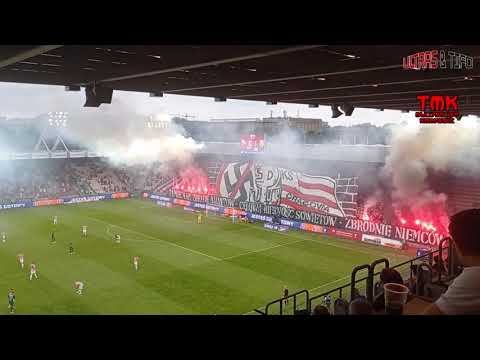Oprawa Cracovii podczas spotkania z Śląskiem Wrocław 01.08.2021