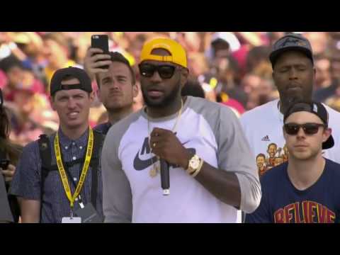 LeBron James Shouts Out Call-Up Jordan McRae at Cavs' Parade