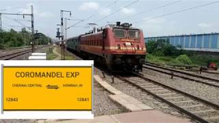 preview picture of video '12842 Coromandel Express rips past Bir Shibpur'