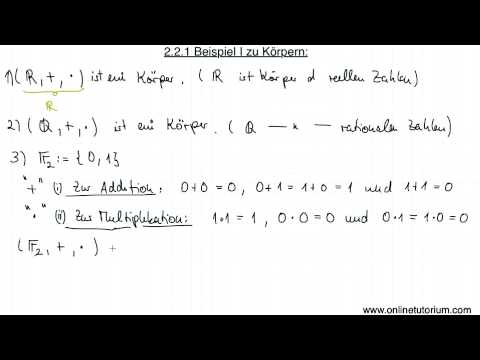 Beispiel I zu Koerpern - Mathematik Video Vorlesung