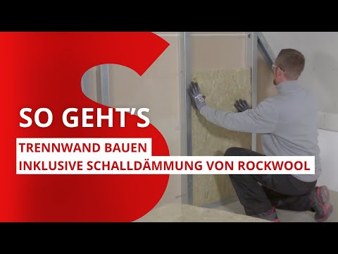 Trennwand bauen – So geht’s richtig, inklusive Schalldämmung von ROCKWOOL