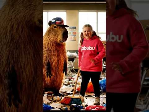 Hilarious Glue Chair Prank Gone Wrong! Emma vs Capybara #capybara