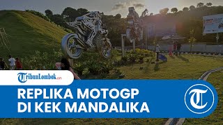 Penampakan Patung Replika Motor MotoGP, Presiden Joko Widodo, dan Burung Garuda di KEK Mandalika