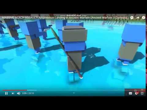 MASSIVE BEACH ASSAULT! Amphibious Landing in Ancient Warfare (#Ancient Warfare 3 Gameplay Part 2)