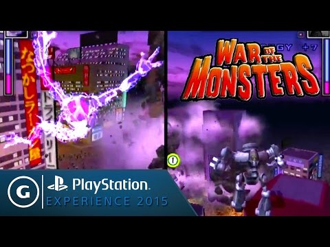 War of the Monsters - Official PS2 to PS4 Split-screen Gameplay - PSX 2015