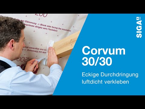 SIGA Corvum 30/30 - Eckige Durchdringung luftdicht verkleben