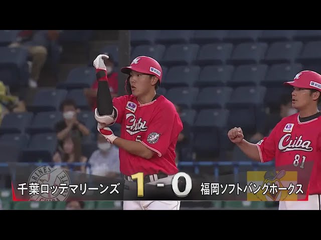 【1回裏】マリーンズ・安田 逆方向への先制タイムリー!! 2020/8/18 M-H