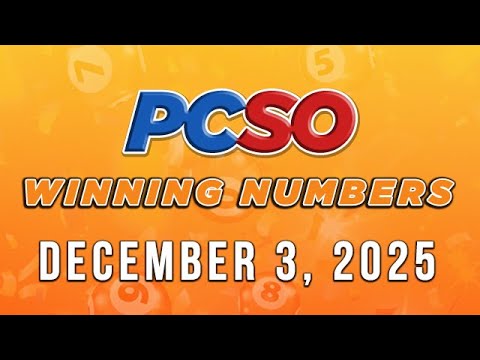 P172M Jackpot Grand Lotto 6/55, 2D, 3D, 4D, and Mega Lotto 6/45 | December 3, 2025