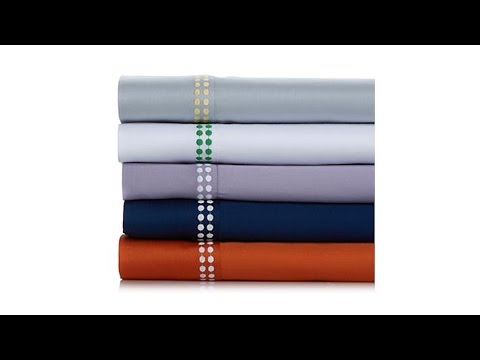 Richard Mishaan 100% Cotton Embroidered Dot Sheet Set