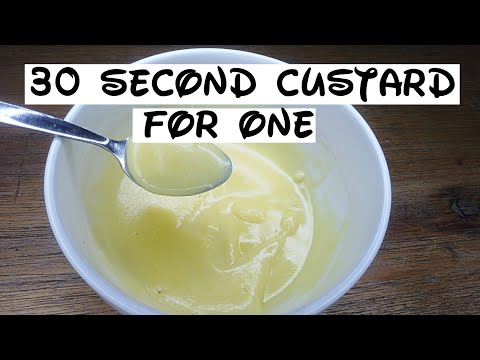 Vanilla Custard Recipe, 30 Seconds, quick and easy, no cornstarch, using only 3 basic ingredients