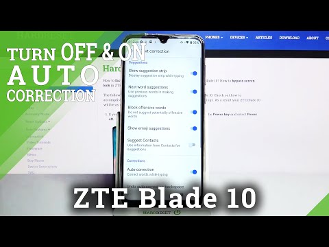 ZTE Blade 10 – Activate and Use Auto-Correction Option