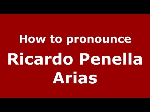 How to pronounce Ricardo Penella Arias (Spanish/Spain) - PronounceNames.com