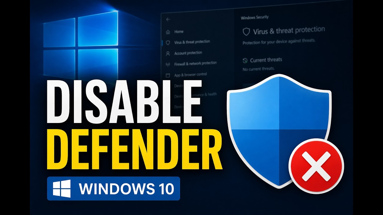 How to permanently disable windows defender from windows 10