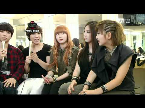 [1080 HD] MCountdown MBLAQ interview with 4MINUTE