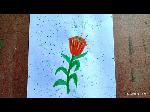 Simple flower painting easily | Flower drawing