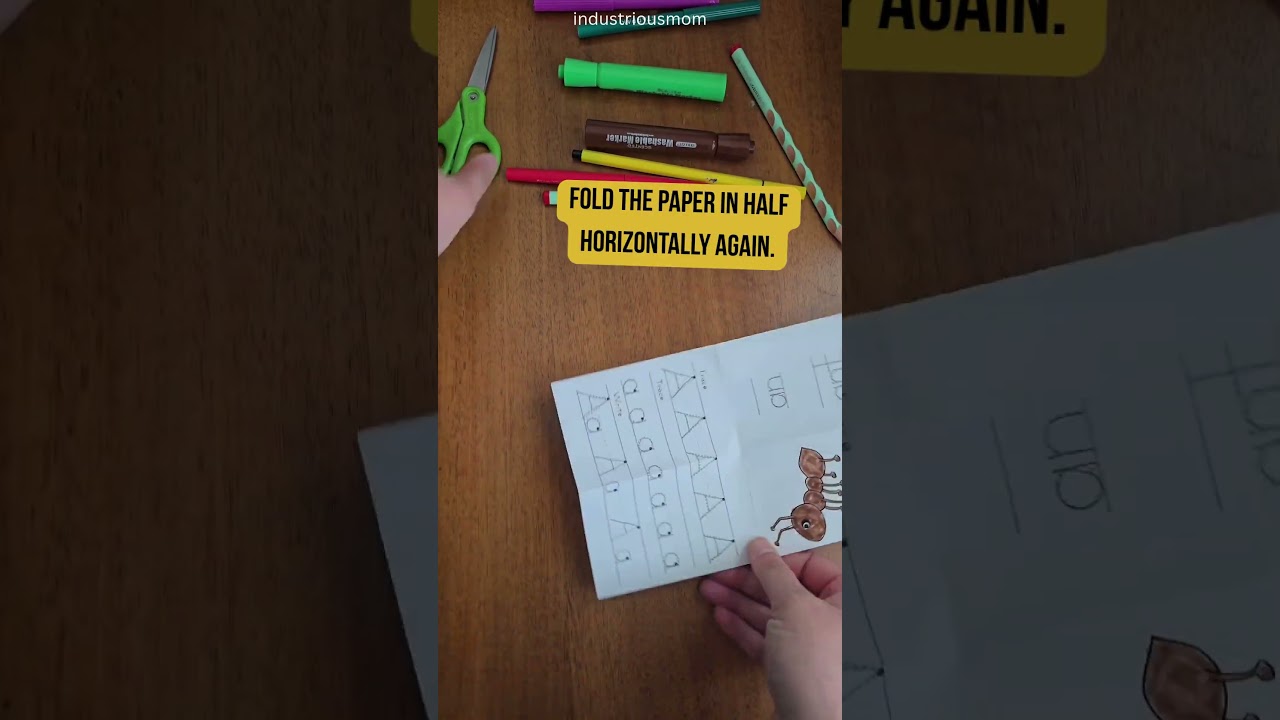 How to Fold One Sheet of Paper into a Mini Alphabet Booklet!  #earlylearning #booklet #minibook