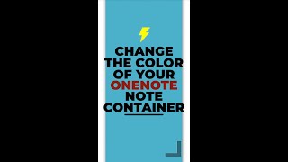 Add a background color to your OneNote note container #shorts
