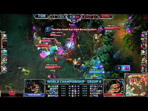 TheOddOne epic Suicide Baron Steal | TSM vs OMG | Worlds 2013 Day 1