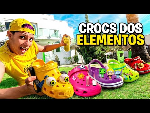 FIZ OS CROCS DOS ELEMENTOS *Os rosa gostou ?