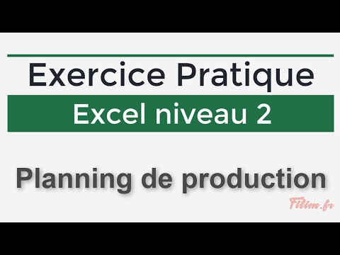 , title : 'Excel - 2 Opérationnel - Exercice Planning de production'