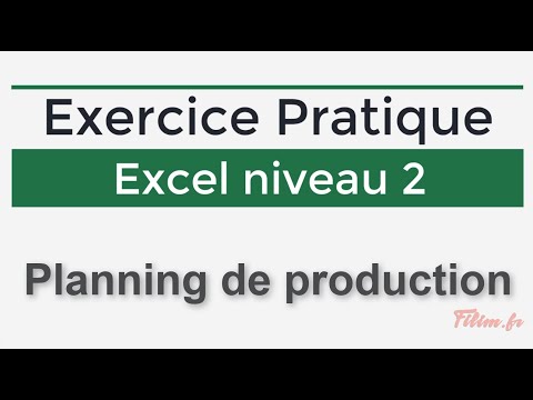 Excel - 2 Opérationnel - Exercice Planning de production