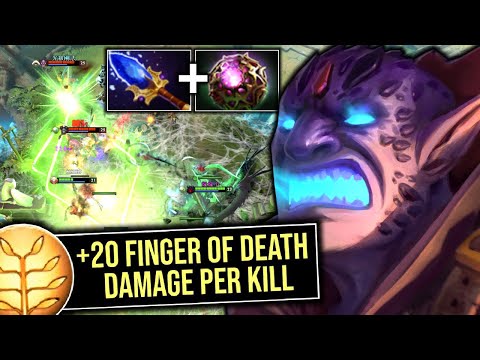 THANOS FINGER +20 DAMAGAE PER KILL LION AGHANIM + OCTARINE CORE | DOTA 2