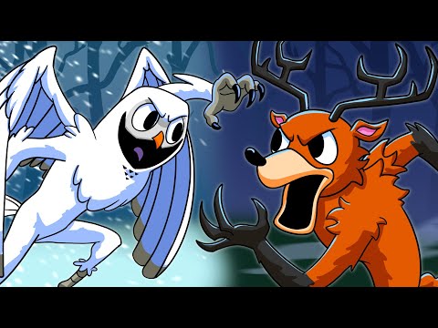 The OWL vs. The DEER MONSTER! (Cartoon Animation)