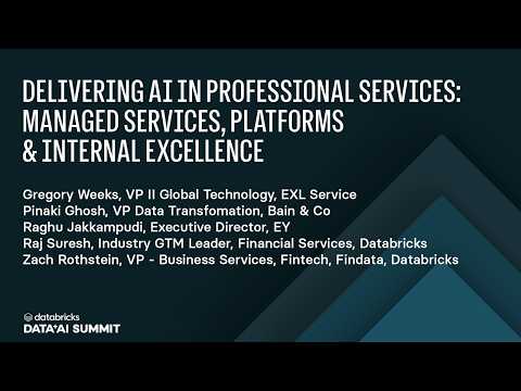Watch: Delivering AI in Professional Services: Managed Services, Platforms & Internal Excellence