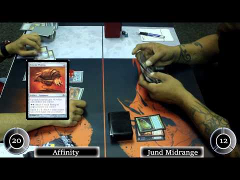 Modern Gameplay Game 2 - Affinity Vs Jund Midrange