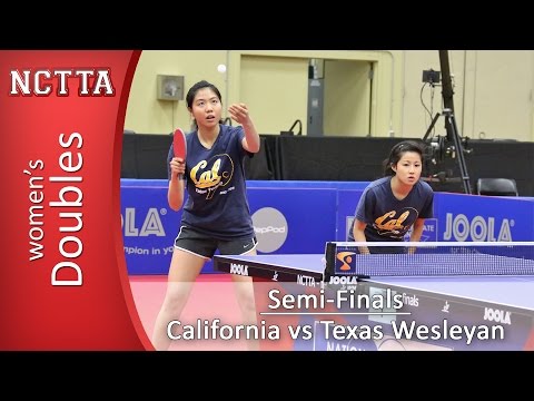 2015 TMS NCTTA Nationals: Women's Doubles SF - California (UC Berkeley) vs Texas Wesleyan