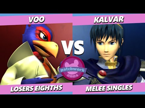 Patchwork 2024 TOP 8 - Voo (Falco) Vs. Kalvar (Marth) Smash Melee - SSBM