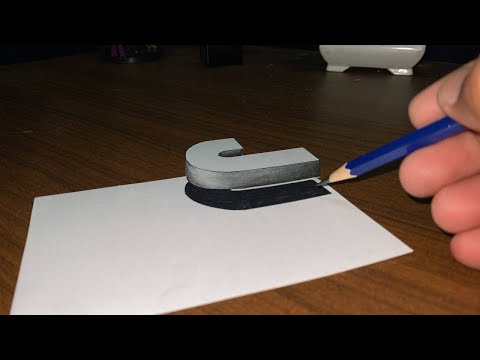 Very Easy!! How To Draw 3D Floating Letter J -  Anamorphic Illusion -  3D Trick Art on paper