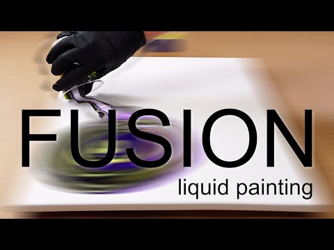 FUSION - A new Level Acrylic pour Painting from Tiktus color art