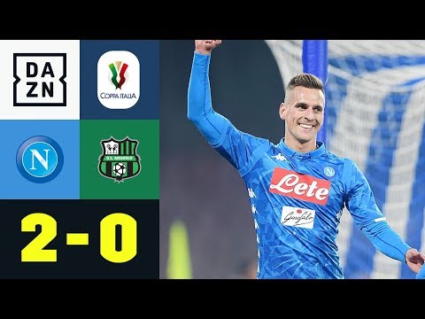 Tor und Vorlage von Arkadiusz Milik : SSC Neapel - Sassuolo 2:0 | Coppa Italia | DAZN Highlights