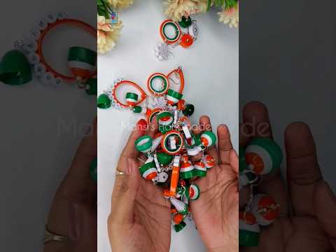 3 दिन में 20 इयर रिंग का ऑर्डर पूरा किया 😱 #craft #diy #earrings #independenceday