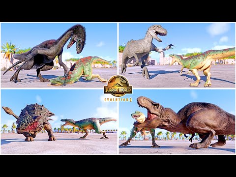 Qianzhousaurus Death Animations by All Dinosaurs in Dominion Malta 🦖 Jurassic World Evolution 2