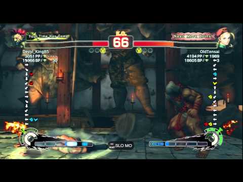 Devyl_King85 [Akuma] Vs OldTensai [Cammy] SSF4 AE Online Ranked Matches - PSN