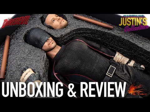 Daredevil Black Suit Hot Heart Dark Warrior 1/6 Scale Figure Unboxing & Review