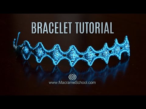 Macramé Double Wave Bracelet Beautiful Blue Danube by Strauss
