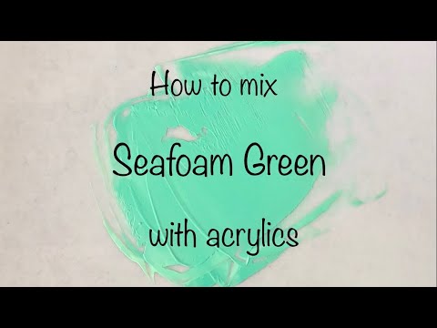 How To Make Seafoam Green | Acrylics | ASMR | Color...