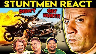 Stuntmen React to Incredible Stunts - Fast and Furious, Day Shift, Murder Mystery 2, and More…