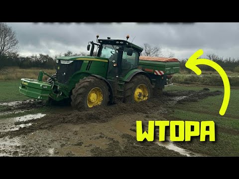 YOU WON'T BELIEVE WHAT HAPPENED! 😳 JOHN DEERE 7230R WITH AMAZONE ZA-TS 4200 GOT STUCK WHILE SPREA...