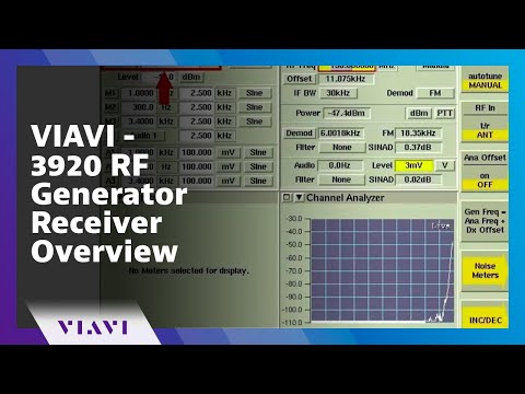 VIAVI - 3920 RF Generator Receiver Overview