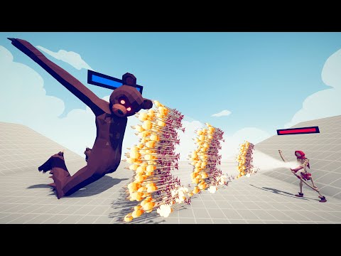 GIANT GRIZZLY BEAR vs EVERY GOD WITH HEALTHBARS IN TABS