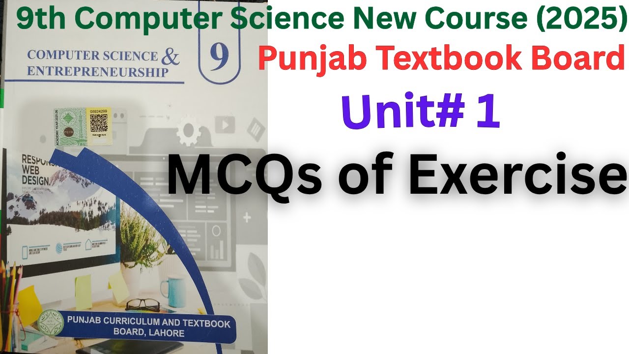Chapter 1 – MCQs of the Chapter | 9th Class Computer Sci 2025 | SLO Based MCQs & Questions