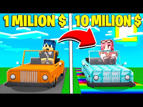 AUTOMOBILE DA 1.000.000€ VS AUTOMBILE DA 10.000.000€ - MINECRAFT