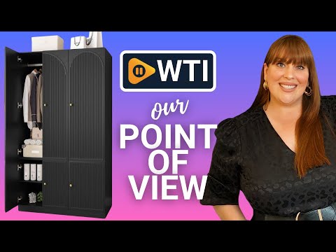 Armoire Wardrobe Closet with Doors for Hanging Clothes - WTI product video review