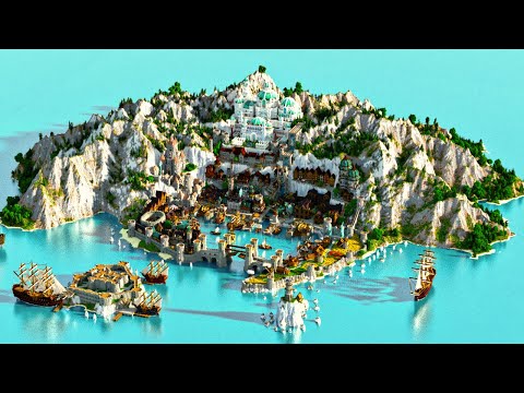Minecraft Timelapse | Medieval Harbor City | Khiessal Start to Finish
